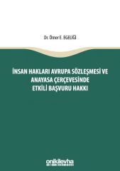 İnsan Hakları Avrupa Sözleşmesi ve Anayasa Çerçevesinde Etkili Başvuru Hakkı