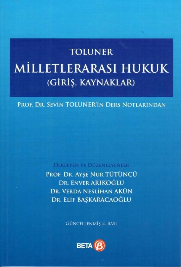 Toluner - Milletlerarası Hukuk (Giriş – Kaynaklar)