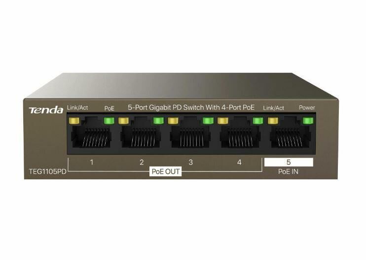 Tenda 5 Port 10/100/1000 PoE Switch