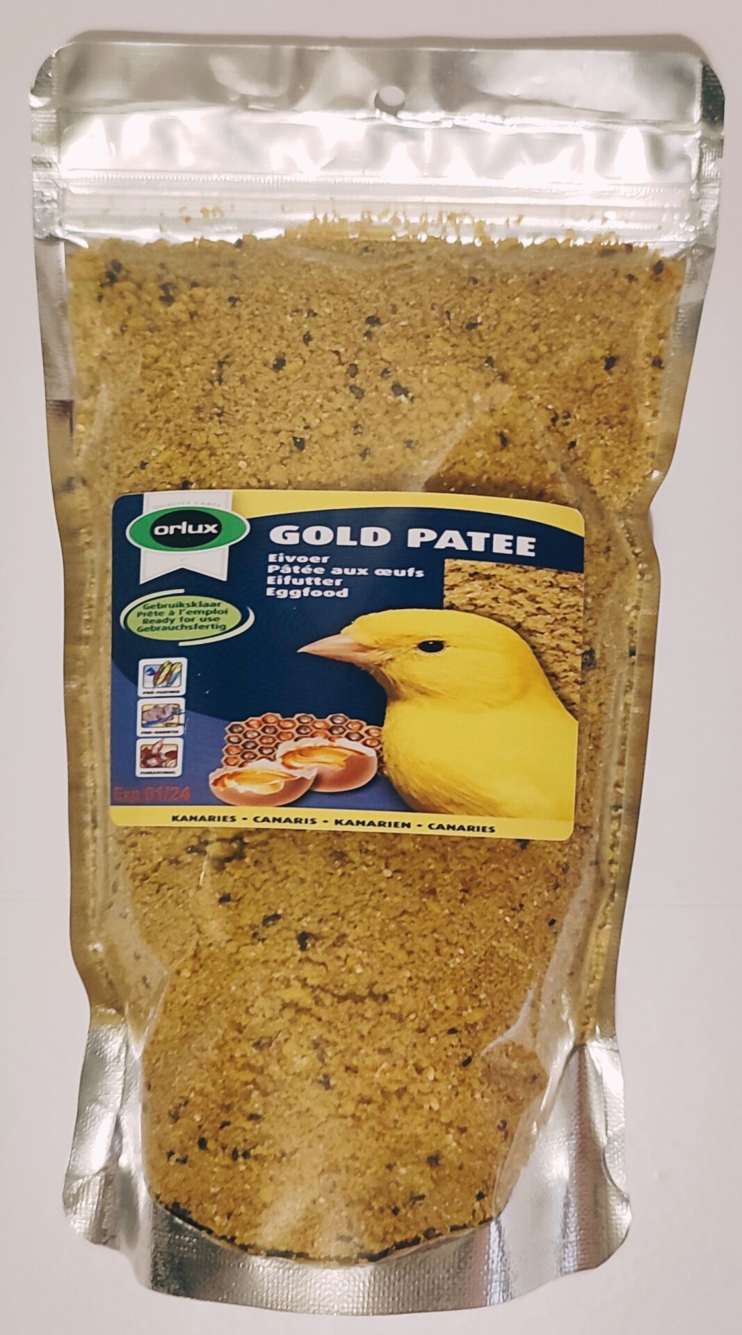 Versele Laga Orlux Gold Patee Ballı Yumurtalı Nemli Kanarya Maması Sarı Kapak 350 GR(Bölünmüş)