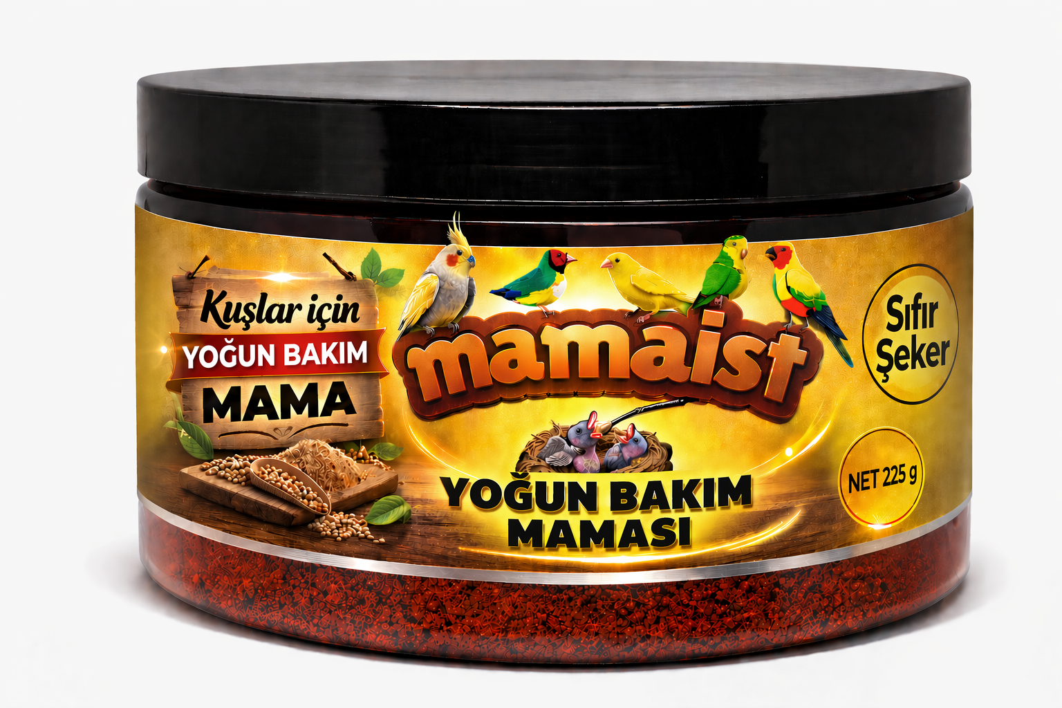 Mamaist Tüm Kuşlar İçin Besleme Ve Yoğun Bakım Maması 225 GR