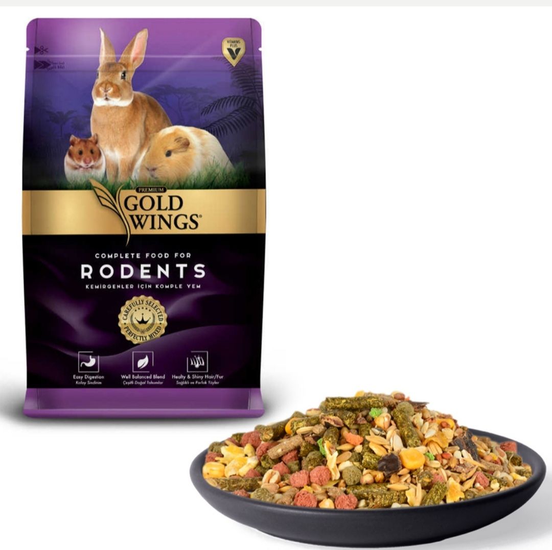 Gold Wings Premium Kemirgen Yemi 1 Kg