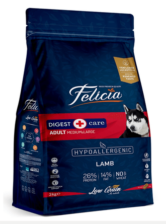 Felicia Yetişkin Kuzulu Köpek Maması 3 KG