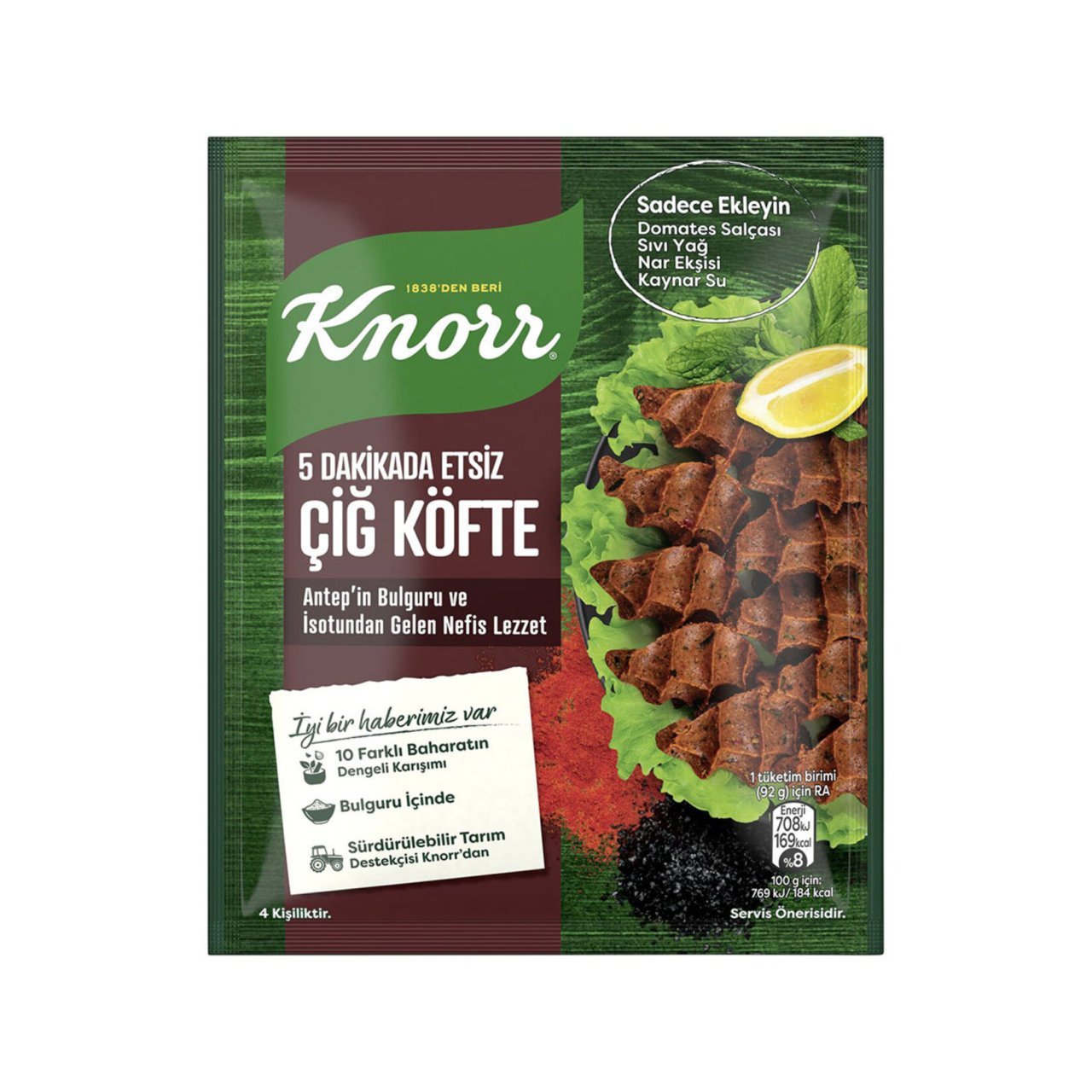 Meatless Çiğ Köfte Set In 5 Minutes , 120g , 3 Pack