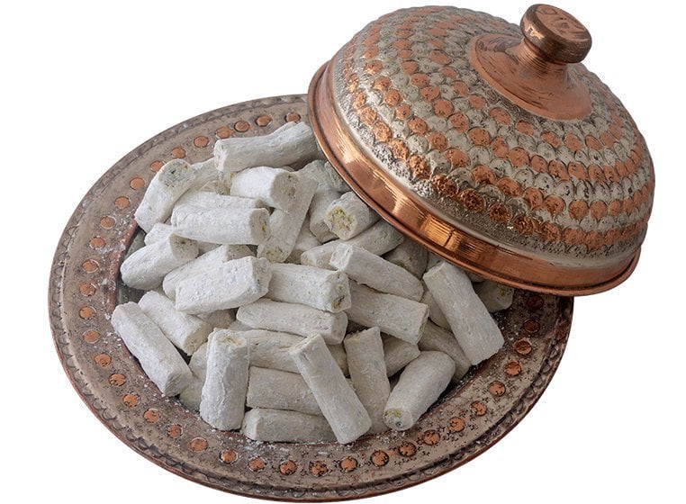 Milk Flavored Turkish Delight with Pistachio Wick 500 gr