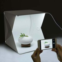 Huramarketing Ürün Çekim Çadırı Mini Fon Fotoğraf Stüdyosu Ledli Işık Perdesi