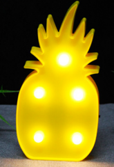 Huramarketing Led Işıklı Ananas Gece Lambası Dekoratif Led Aydınlatma