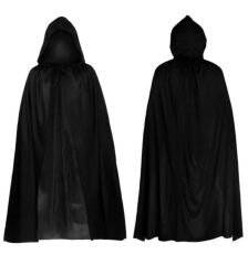 Huramarketing Parti Aksesuar Cadılar Bayramı Kapişonlu Pelerin Siyah 90 cm