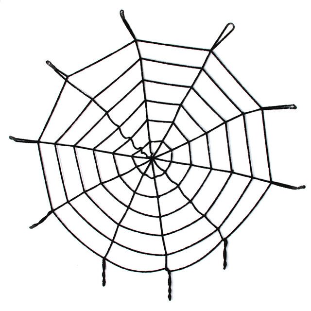 Huramarketing Parti Aksesuar Halloween Cadılar Bayramı Örümcek Ağ Dekor Siyah 1.5 Metre