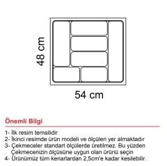 SMART Çatal Kaşıklık, Gümüş Gri, 54x48cm