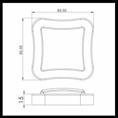 Button Alfa Pilli Led Spot, Siyah Gövde, Gün Işığı