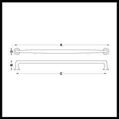 FERMO Akslı Kulp, Mat Altın, 160mm