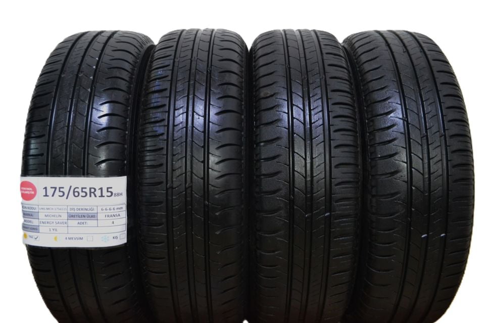 Michelin 175/65R15 88H Energy Saver 2.El Takım Yaz Lastiği