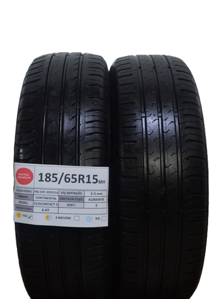 Continental 185/65R15 88H EcoContact 5 2.El Çift Yaz Lastiği