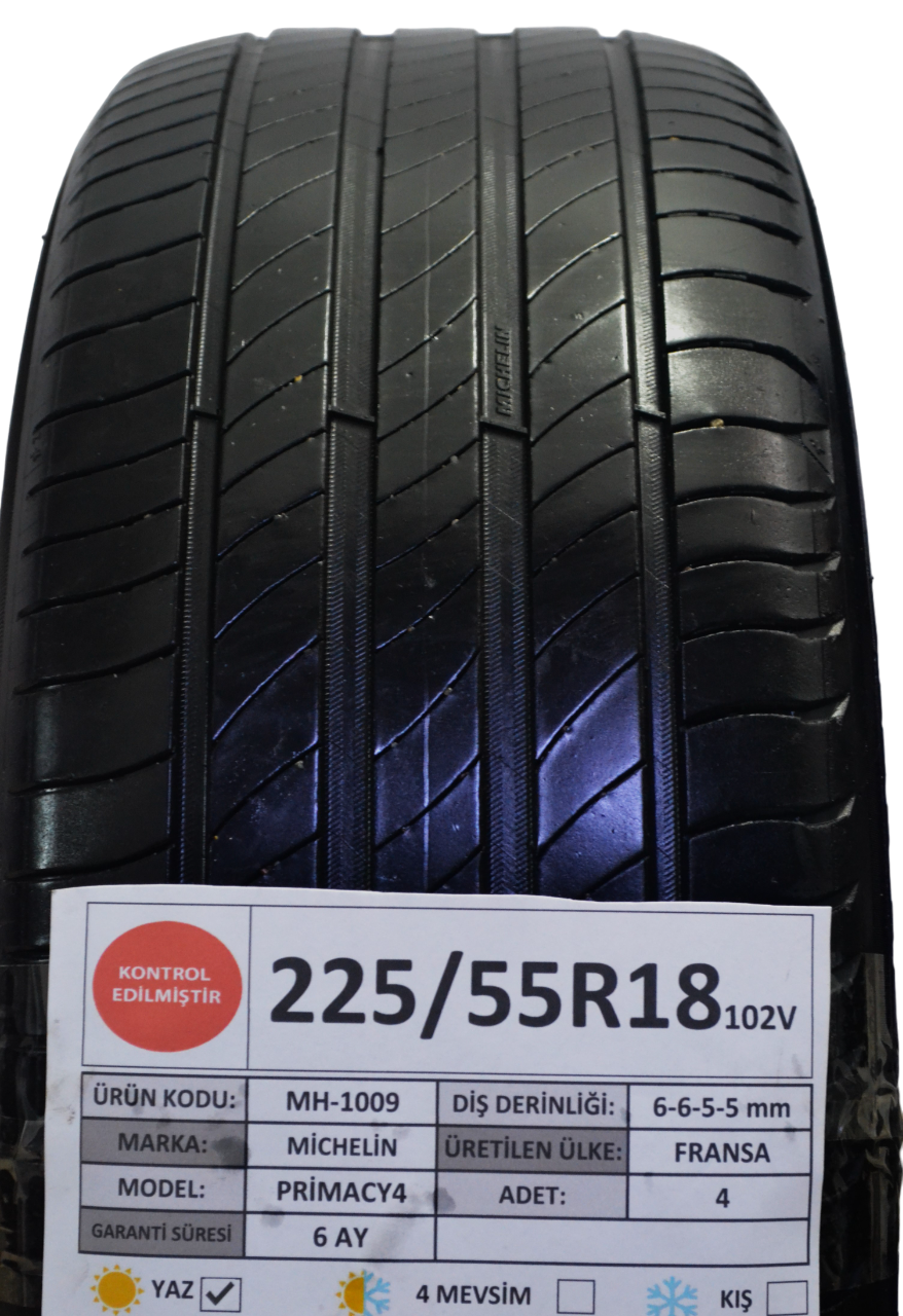 Michelin 225/55R18 102V Primacy4 İkinci El Takım Yaz Lastiği