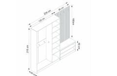 TESLA Dekor Panel 3 K 1B Raf Portmanto+Ayk Mind Byz Mbr Panjur Byz