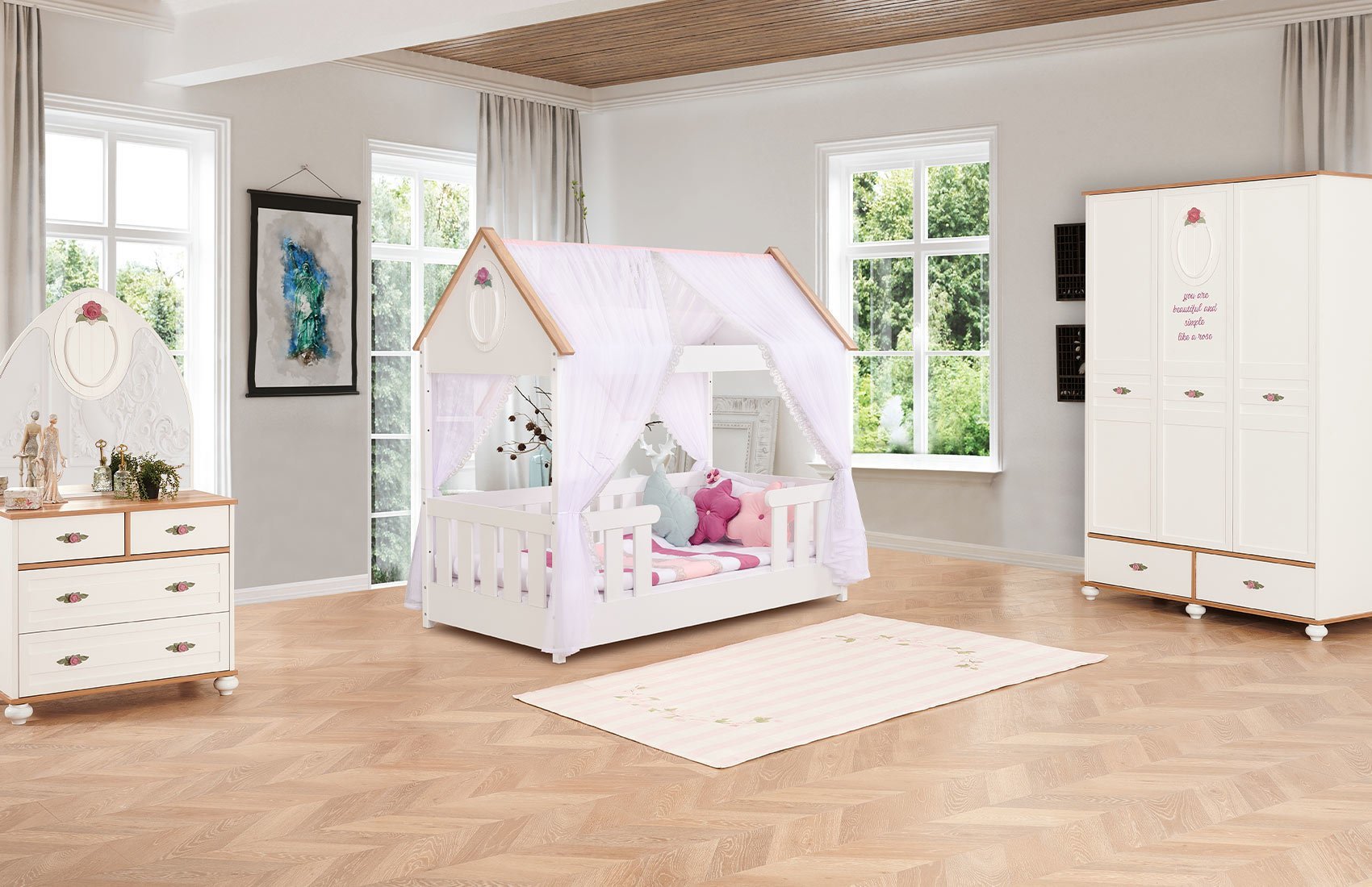 Flora Montessori Takımı(Alt Yataklı)