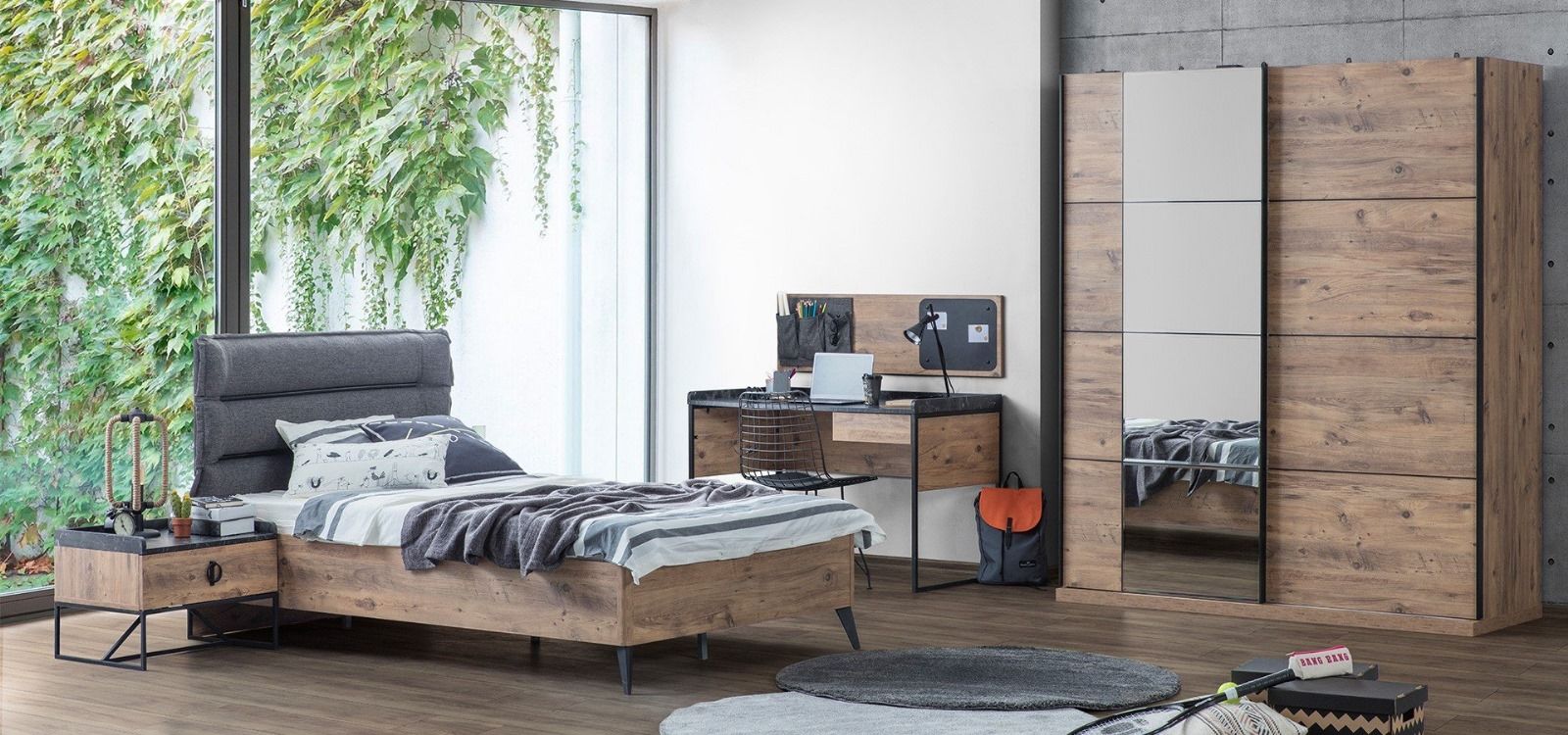 Loft Genç Sürgülü Dolap