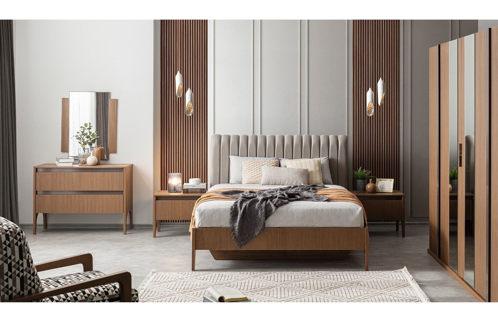 Wood Bazalı Karyola 180*200