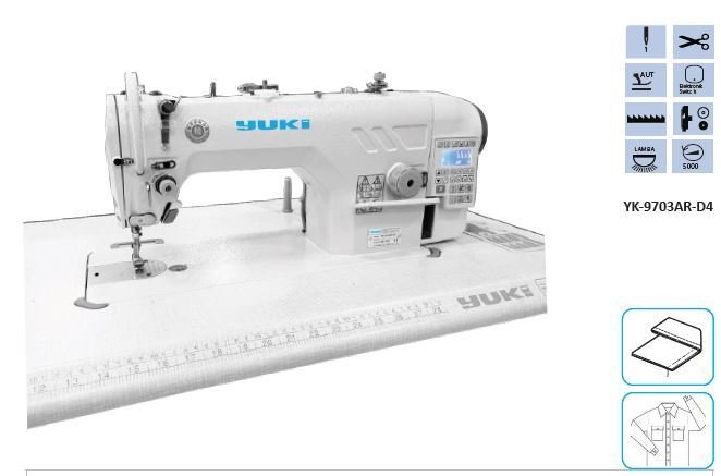 YK-9703AR-D4 Düz Makine İplik Kesicili