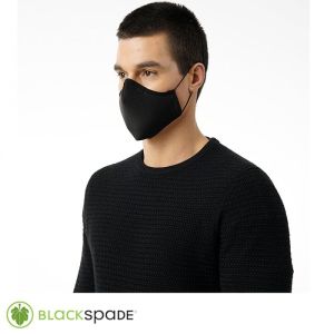 BLACKSPADE Unisex Örme Kumaş Maske Siyah