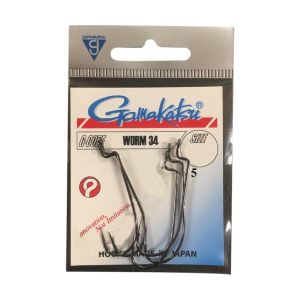 GAMAKATSU Worm 34 Siyah No:4/0 Olta İğnesi