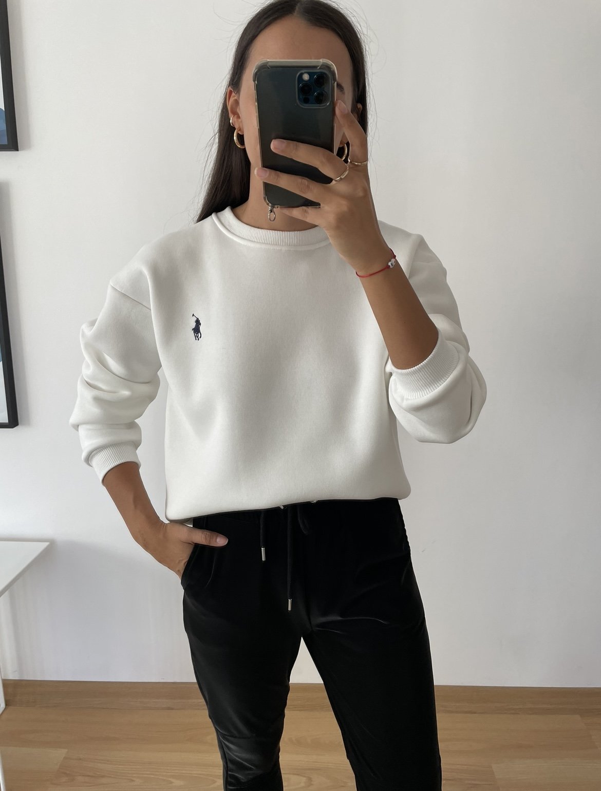 Ekru RL Şardonlu Sweatshirt