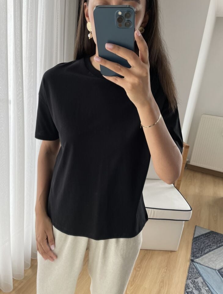 Siyah Dilvin Basic Tişört