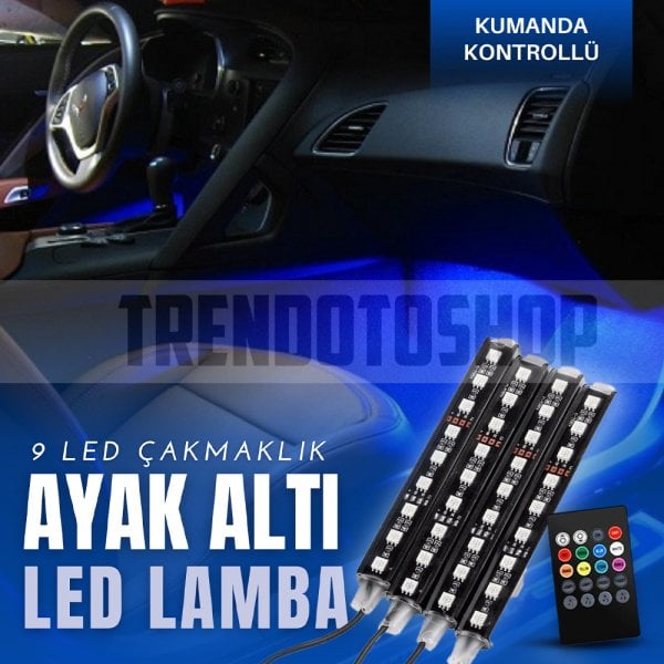 Çakmaklık Girişli Sese Duyarlı Ayak Altı 9 Led