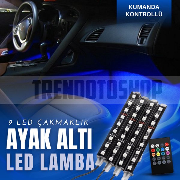 Çakmaklık Girişli Sese Duyarlı Ayak Altı 9 Led