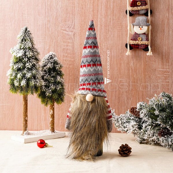 4’lü Gnome Neol Dekorasyon Seti Sevimli Peluş Noel Baba Gnome Set