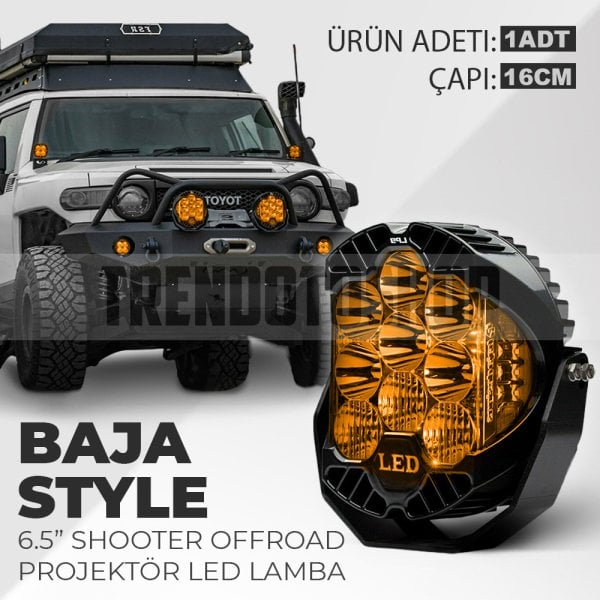 6,5'' Amber Baja Style Shooter Offroad Projektör Led Lamba