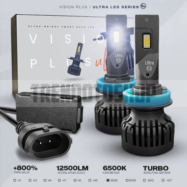 Vision Plus Ultra CSP Led Xenon 55W 12500 Lümen 9012