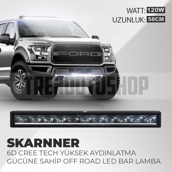 Skarnner 120w 12 Led 6d Cree Led Lamba Off Road Led Bar 58cm