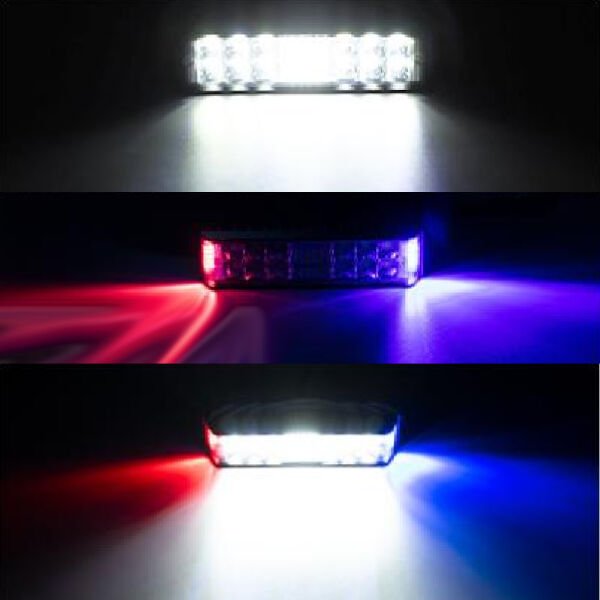 High-Tech Premium Çakarlı Kaput Led Lambası Üç Renk 15.5 CM Kırmızı Mavi Beyaz