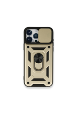 iPhone 15 Pro Max Uyumlu Fuchsia  Pars Lens Yüzüklü Silikon Arka Kapak