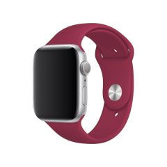 Fuchsia Apple Watch Uyumlu Spor Kordon 42 - 44 mm M/L Ölçülerinde Yumuşak Silikon Rahat Kordon