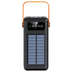 Fuchsia 30.000 mAh Güneş Enerjili Dijital Göstergeli El Askılı LED Aydınlatmalı Powerbank NF101