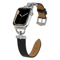 Apple Watch 42mm Uyumlu Suni Deri Kordon KRD-53 İnce Zarif Şık Akıllı Saat Kordonu
