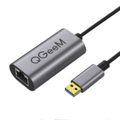 Qgeem QG-UA05 USB 3.0  to RJ45 Ethernet Dönüştürücü Adaptör 1000 Mbps Veri Aktarım