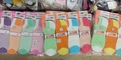 Süper Ekonomik Desenli Erkek/Kız Sneakers Çorap 12'li Paket