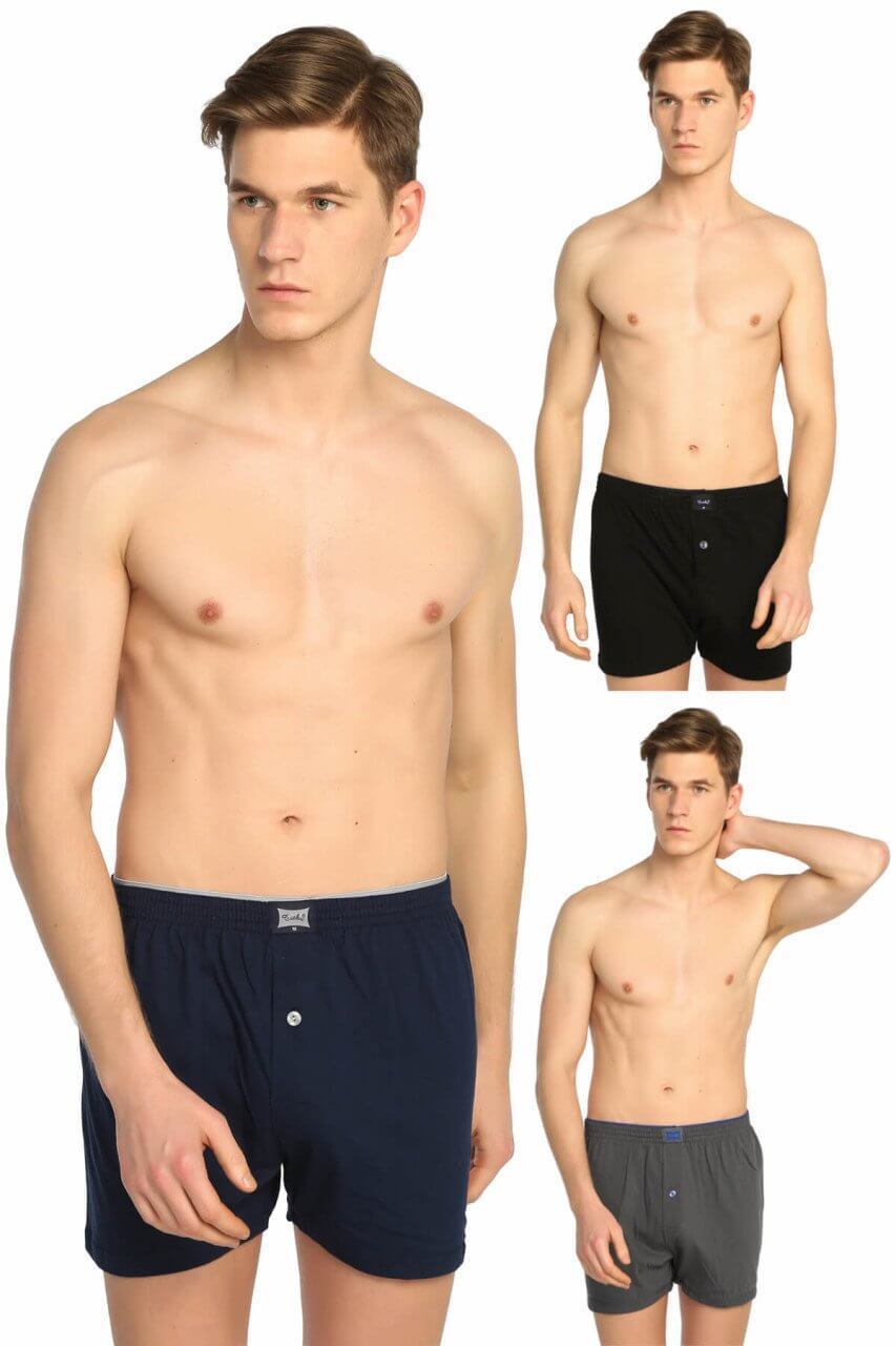 Tutku Erkek Penye Havlubel Düğmeli Boxer