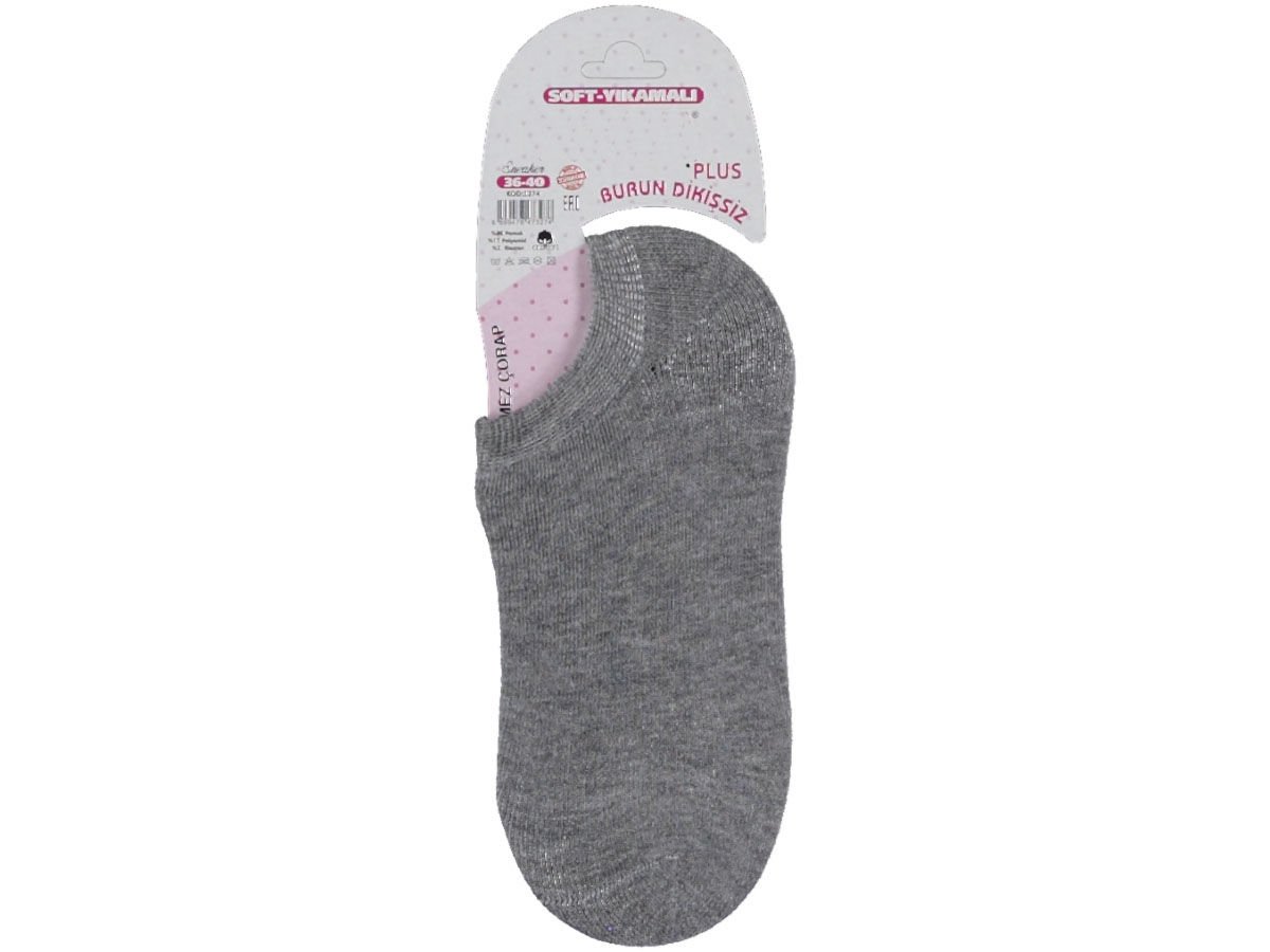 Ekonomik Dikişsiz Sneakers Kadın Yazlık Çorap 12'li
