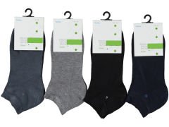 Kaliteli Bambu Desenli Erkek Patik Çorap 12'li Paket
