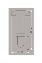 Cata CT-7015 E27 28cm Siyah Napoli Bahçe Armatürü