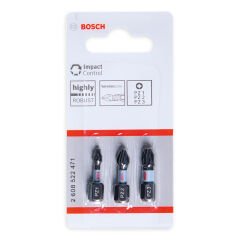 Bosch Impact Control Yıldız Bits Uç PZ1/2/3 25 mm 3 Parça