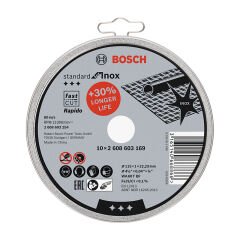 Bosch Standard İnox Kesme Taşı Rapido 115x1,0 mm 10 Adet