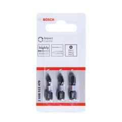 Bosch Impact Control Yıldız Bits Uç PH1/2/3 x 25 mm 3 Parça