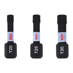 Bosch Impact Control Torx Bits Uç T20/25/30 x 25 mm 3 Parça