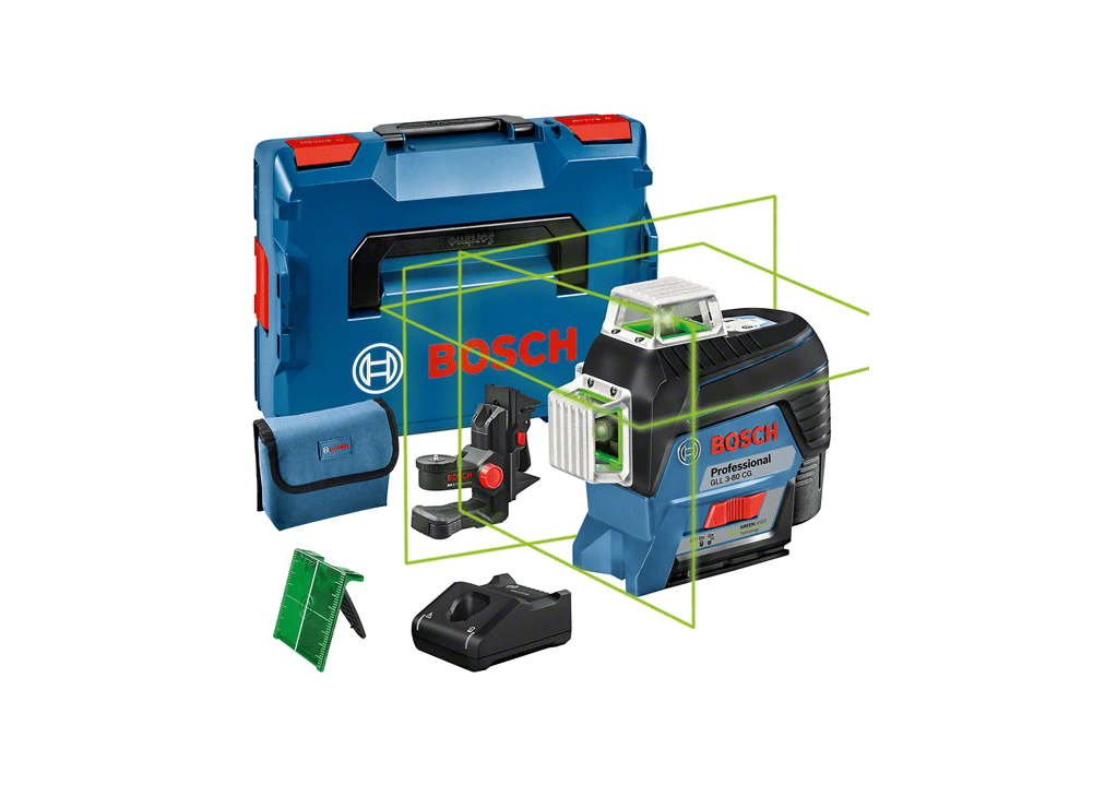 Bosch GLL 3-80 CG + BM1 + 12V Akü Professional Çizgi Lazer